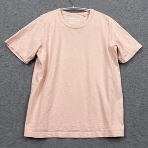 Faherty Sunwashed Crew Tee Women's Small Pink Lived-In Top Organic Cotton Shirt